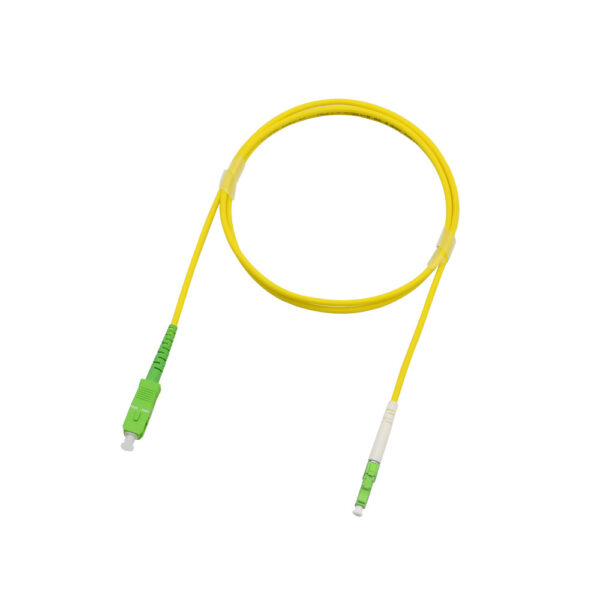 Fiber Optic Patch Cable|Fiber Optic Patchcord LC/APC-SC/APC Single Mode OS2 G657A1 Simplex 2.0mm OFNR Riser 2m(6.5ft)