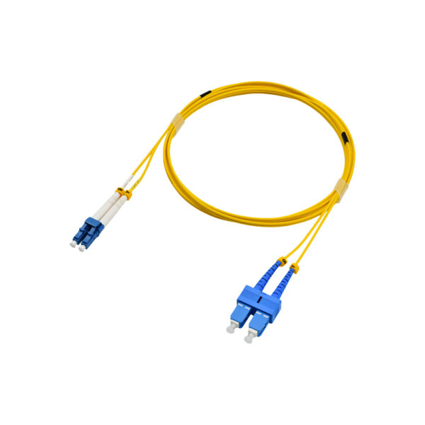 Fiber Optic Patch Cable|Fiber Optic Patchcord LC/UPC-SC/UPC Single Mode OS2 G657A1 Duplex 2.0mm OFNR Riser 10m(33ft)