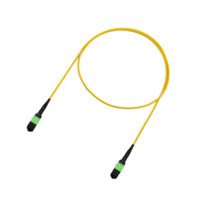 Fiber Optic Patch Cable|Fiber Optic Patchcord MPO-MPO F to F 24 Cores Type B Single Mode OS2 G657A1 Low Loss ≤0.35dB 3.0mm OFNR Riser 30m (98ft)