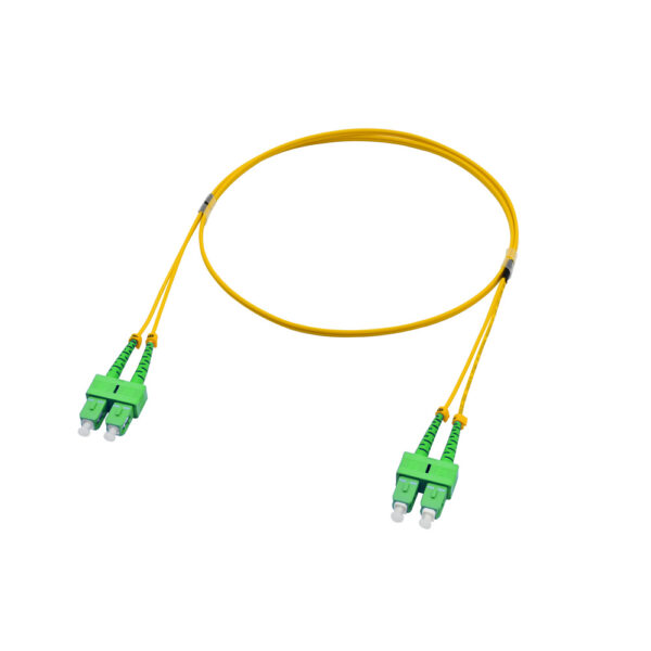Fiber Optic Patch Cable|Fiber Optic Patchcord SC/APC-SC/APC Single Mode OS2 G657A1 Duplex 2.0mm Flame Retardant LSZH 5m(16.5ft)