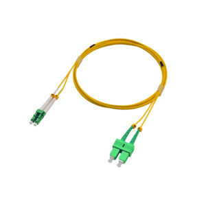 Fiber Optic Patch Cable|Fiber Optic Patchcord LC/APC-SC/APC Single Mode OS2 G657A1 Duplex 2.0mm OFNR Riser 7m(23ft)