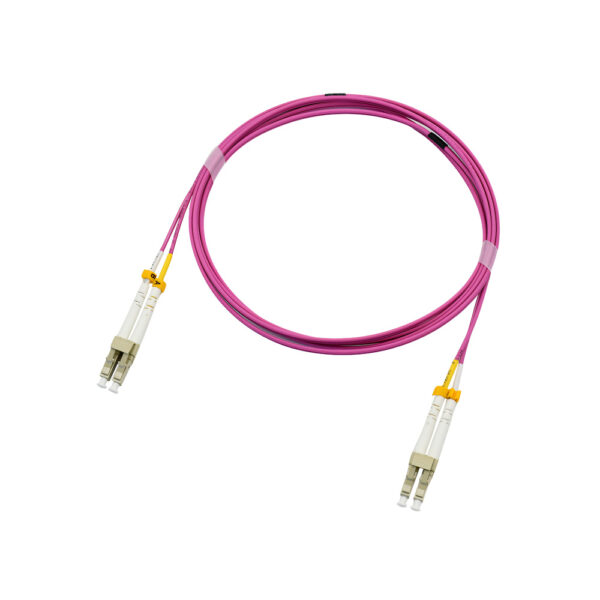 Fiber Optic Patch Cable|Fiber Optic Patchcord LC/PC-LC/PC Multimode OM4 Corning 50/125um Duplex 2.0mm Flame Retardant LSZH 2m(6.5ft)
