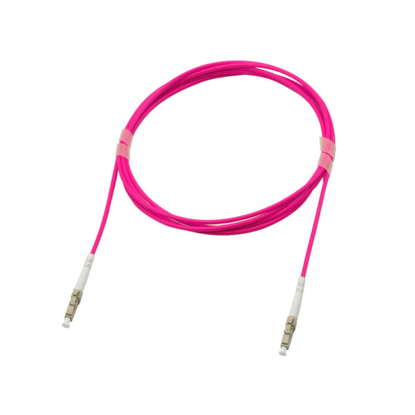 Fiber Optic Patch Cable|Fiber Optic Patchcord LC/PC-LC/PC Multimode OM4 Corning 50/125um Simplex 2.0mm OFNR Riser 5m(16.5ft)