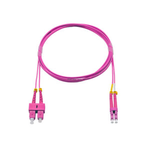 Fiber Optic Patch Cable|Fiber Optic Patchcord LC/PC-SC/PC Multimode OM4 50/125um Duplex 2.0mm OFNP Plenum 20m(66ft)