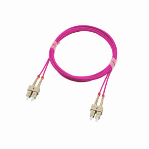 Fiber Optic Patch Cable|Fiber Optic Patchcord SC/PC-SC/PC Multimode OM4 Corning 50/125um Duplex 2.0mm OFNR Riser 25m(82ft)
