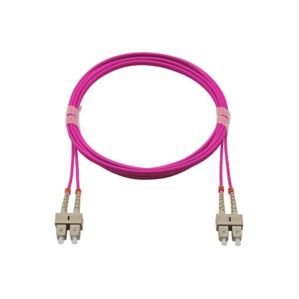 Fiber Optic Patch Cable|Fiber Optic Patchcord SC/PC-SC/PC Multimode OM4 Corning 50/125um Duplex 2.0mm OFNR Riser 5m(16.5ft) - Image 2