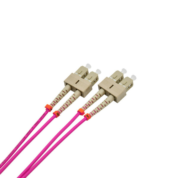 Fiber Optic Patch Cable|Fiber Optic Patchcord SC/PC-SC/PC Multimode OM4 Corning 50/125um Duplex 2.0mm OFNR Riser 5m(16.5ft) - Image 3