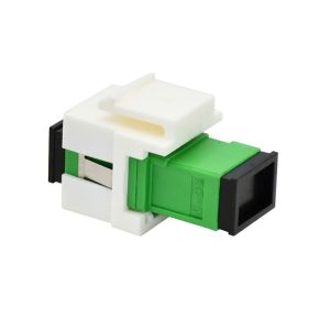 Fiber Optic Keystone Jack Adapter|Coupler SC/APC Simplex Single Mode OS2 Green