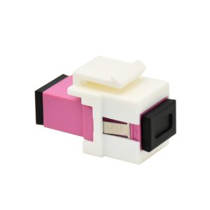 Fiber Optic Keystone Jack Adapter|Coupler SC/PC Simplex Multimode OM4 Violet