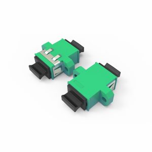 Fiber Optic Adapter|Mating Sleeve MPO/APC 8/12/24 Cores Single Mode OS2 Type A/C Key Up/Key Up Flange Long Ear Green