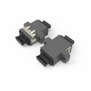 Fiber Optic Adapter|Mating Sleeve MPO/APC 8/12/24 Cores Single Mode OS2 Type A/C Key Up/Key Up Flange Long Ear Grey