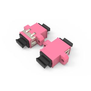 Fiber Optic Adapter|Mating Sleeve MPO/APC 8/12/24 Cores Multimode OM4 Type A/C Key Up/Key Up Flange Long Ear Erika Violet