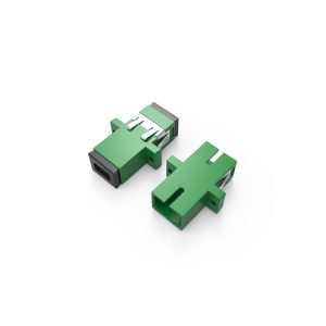 Fiber Optic Adapter|Mating Sleeve SC/APC Simplex Single Mode OS2 Flange Long Ear Green