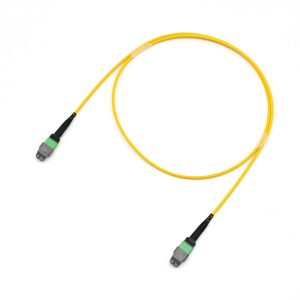 Fiber Optic Patch Cable|Fiber Optic Patchcord US Conec MTP-MTP F to F 12 Cores Type B Single Mode OS2 Corning G657A1 Elite Low Loss 0.35dB Max 3.0mm OFNP Plenum 1m (3ft)