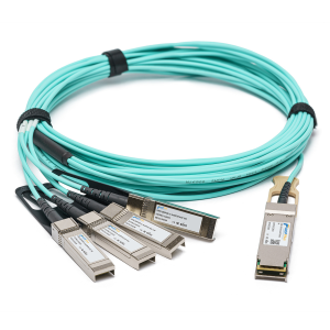 AOC Cable|Active Optical Breakout Cable Cisco Compatible 100G QSFP28 to 4x25G SPF28 OM3 5meters(16.5ft)