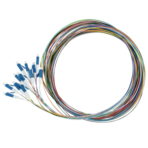 Fiber Optic Patch Cable|Fiber Optic Pigtail 12Colors LC/UPC Single Mode OS2 Corning SMF-28 Ultra 0.9mm PVC 3m(10ft)